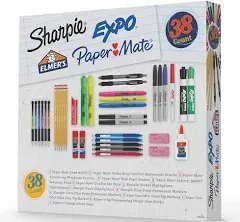 School Supplies Variety Pack, Sharpie, Expo, Paper Mate, Elmer’s, Permanent