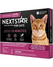 NextStar Flea and Tick Prevention for Cats - Over 3.5lbs/3ct