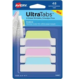 Avery Ultra Tabs Repositionable Margin Tabs