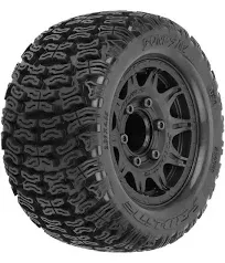 Pro-Line Bonesaw 2.8" Pre-Mounted Tires w/Raid Wheels (2) (Black) [PRO10239-10]