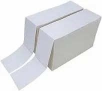 L Liked 4000 Labels Fanfold 4 inch x 6 inch Direct Thermal Labels, with Perforated Line for Thermal Printers - Compatible Zebra & Rollo Printer, Size: