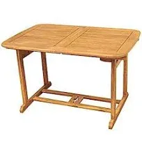 Walker Edison Acacia Wood Patio Butterfly Dining Table