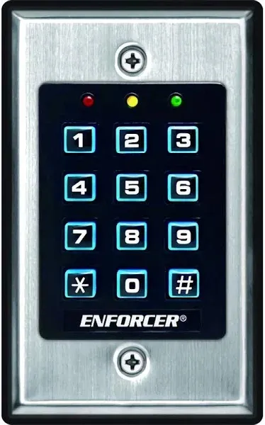 SK-1011-SDQ ENFORCER Access Control Keypad, up to 1,000 Possible User Codes (4-8