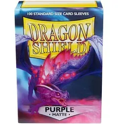 Dragon Shield 11009 Matte Purple Standard Sleeves (100 Sleeves)