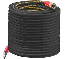 50FT Pressure Washer Hose 3/8&#034; Quick Connect High Tensile Wire Power Washer Hose