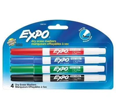 Expo Low-Odor Dry Erase Fine Markers