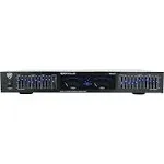 Rockville Req20 19" Rack Mount Pro Dual 10 Band Graphic Equalizer EQ w/VU Meters