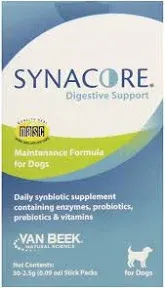 Synacore Digestive Support For Dogs. Sealed pack of 30 + 20 bonus packets! 