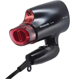 Panasonic nanoe Compact Hair Dryer for Healthy-Looking Hair, 1400W Portable Hair Dryer with Folding Handling and QuickDry Nozzle for Fast Drying