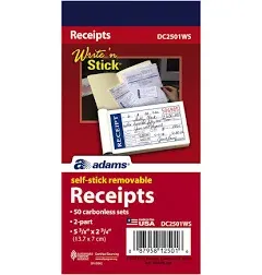 Adams Money/rent Receipt Book