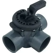 Pentair 263028 Pool 3-Way Plumbing PVC No Lube Diverter Valves