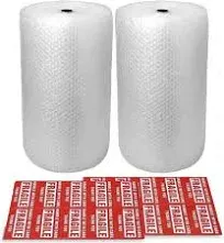 2-Pack Bubble Cushioning Wrap Rolls