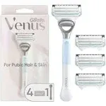 Gillette Venus Women's Razor For Pubic Hair and Skin (4 ct)