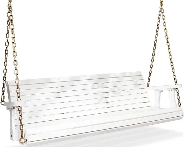 VINGLI Heavy Duty 880 LBS Patio Wooden Porch Swing Upgraded Chains