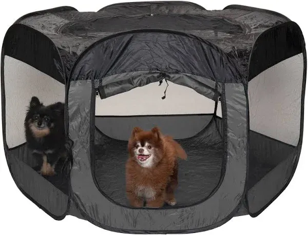 Furhaven Portable Mesh Pet Playpen