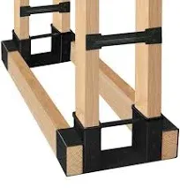 Snugniture Outdoor Firewood Log Storage Rack Bracket Kit, Adjustable Log Rack Ho