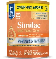 360 Total Care Sensitive Non-GMO Infant Formula Powder - 30.2oz