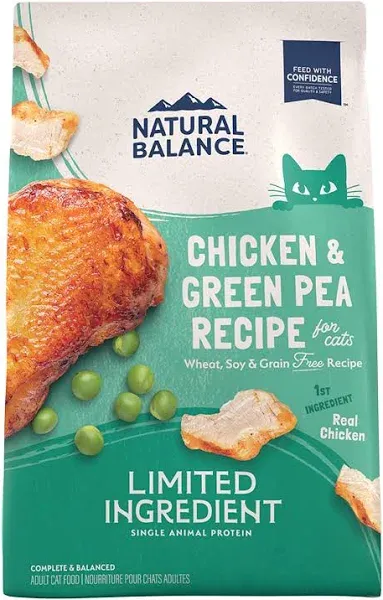 Natural Balance Limited Ingredient Salmon & Green Pea Grain-Free Dry Cat Food, 4-lb