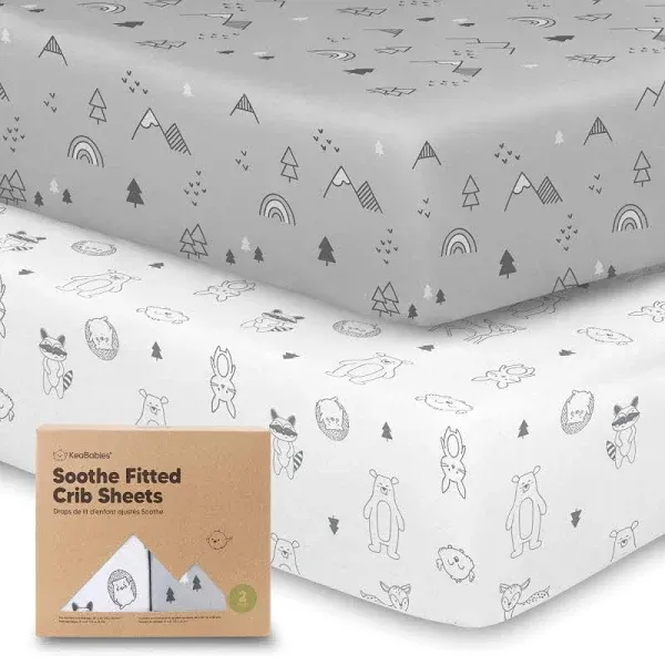 KeaBabies Soothe Fitted Crib Sheet