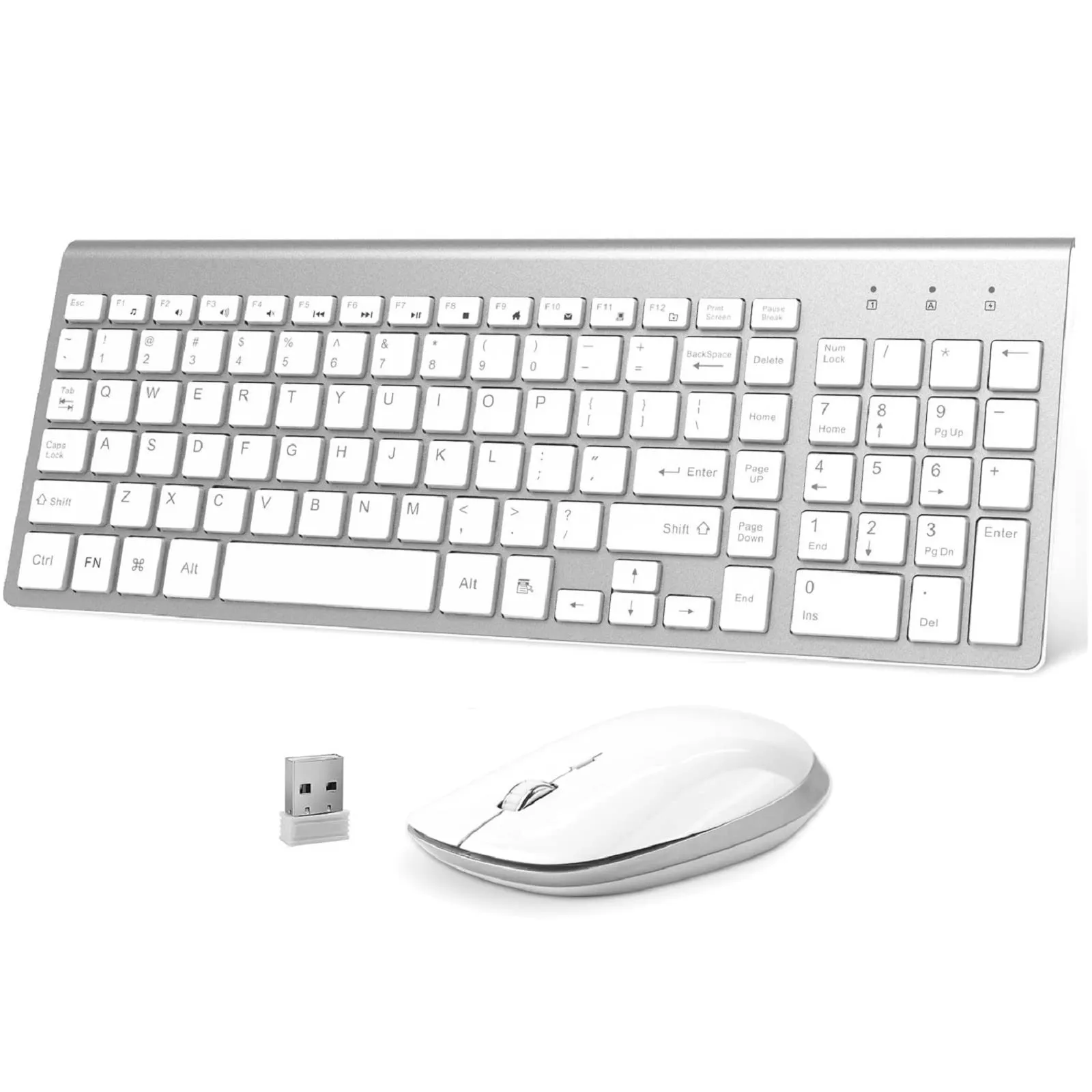 Wireless Keyboard and Mouse - FENIFOX USB Slim 2.4G Wireless Keyboard Mouse...