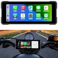 6.86 Inch Portable CarPlay for Motorcycle, Waterproof Touchscreen Wireless Ca...