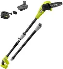 Ryobi 18V 8 in. Cordless Oil-Free Pole Saw with 1.5 Ah Battery and Charger