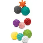 Infantino Textured Multi Ball Set - Toy for Sensory Exploration and Engagement for Ages 6 Months and Up, 10 Piece Set