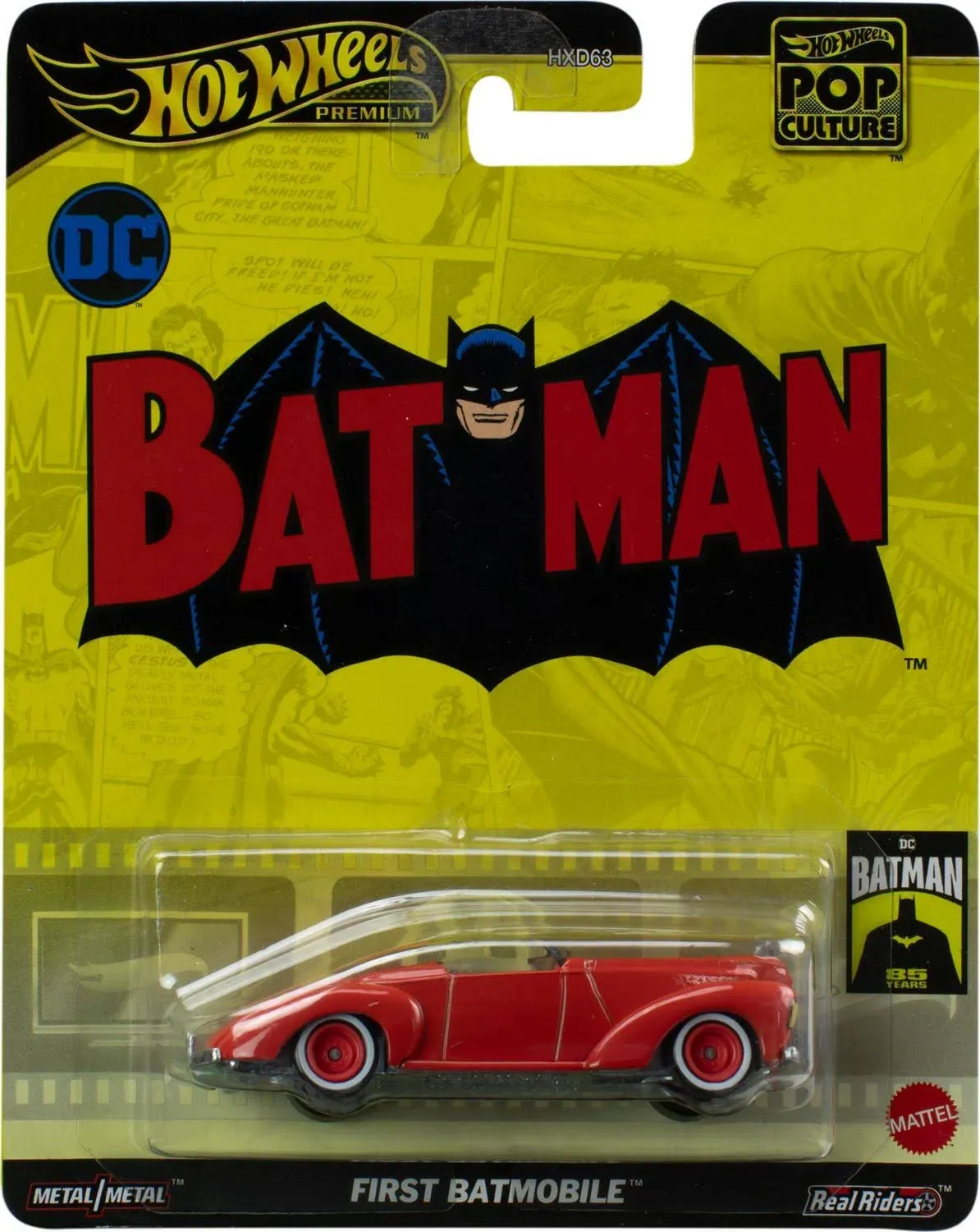 HOT WHEELS PREMIUM BATMAN FIRST BATMOBILE