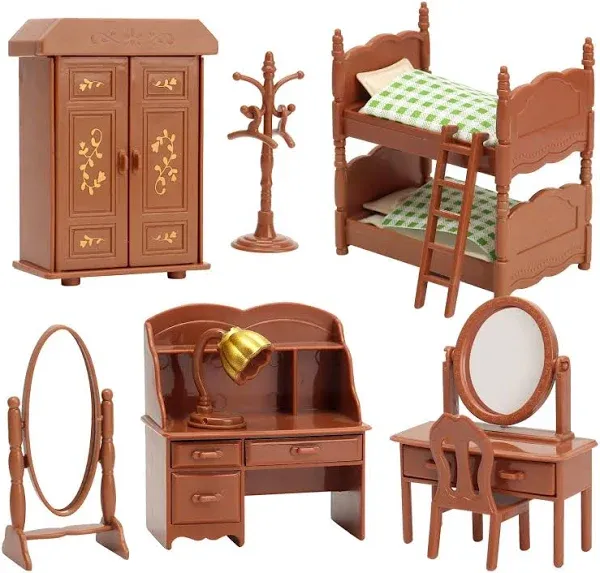 Dollhouse Furniture Set for Kids Toys Miniature Doll House Accessories Pretend Play Toys Boys Girls & Toddlers Age