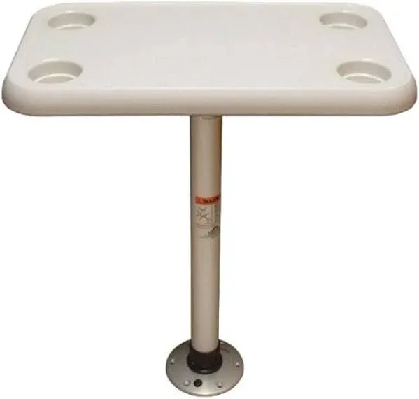 Springfield 16&#034; x 28&#034; Rectangle Table Package - White Thread-Lock