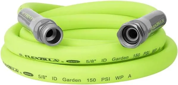 Flexzilla Garden Hose 5/8&#034; x 10&#039; 3/4&#034; - 11 1/2 GHT Fittings ZillaGreen