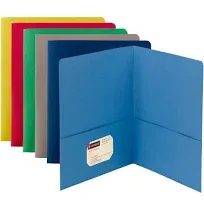 Two-Pocket Heavyweight Folder, Letter Size, Assorted Colors, 25 per Box (87850)