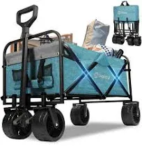 Sekey Heavy Duty Foldable Wagon with 330lbs Weight Capacity, Collapsible Fold...