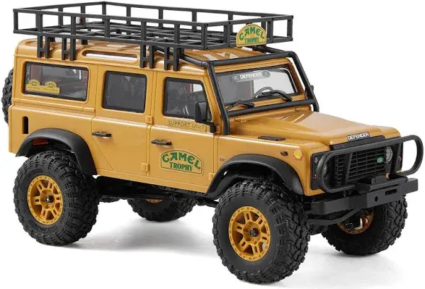 FMS FMS FCX24M RTR 1/24 2.4G 4WD coche RC para Land Rover Camel Trophy Edition Rock Crawler todoterreno Escalador Camión luces LED de dos velocidades