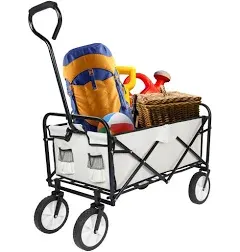 Bayfeve Rolling Collapsible Garden Cart 4-cu ft Steel Folding Yard Cart Lowes.com