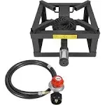 Concord 12" The Block Burner Single Propane Outdoor Burner. 100,000 BTU Great for Home Brewing, Camping, Tailgating, and More!