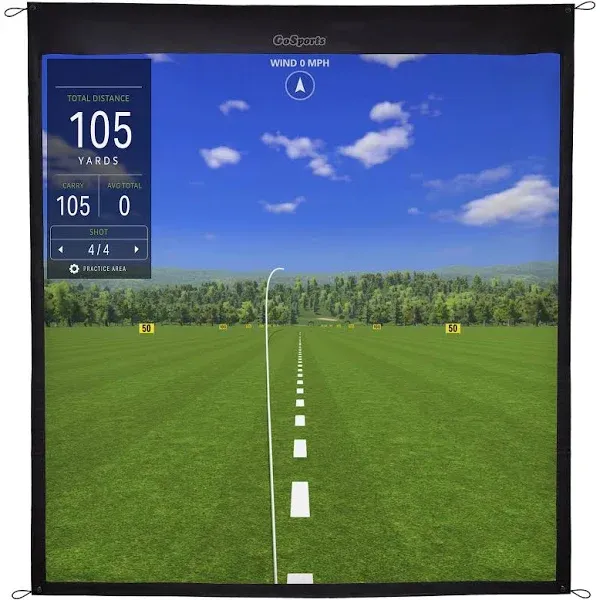 GoSports Golf Simulator Impact Screen - Choose 7 ft x 7 ft or 10 ft x 7 ft