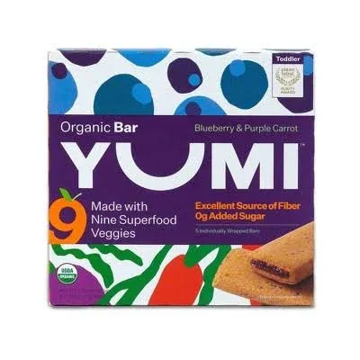 Yumi Organic Blueberry & Purple Carrot Toddler Bars