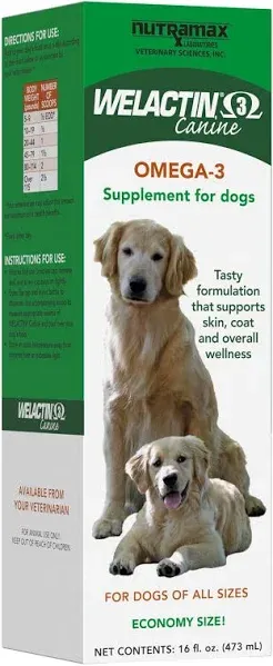 Welactin Omega-3 Supplement Dogs - Liquid 16 oz