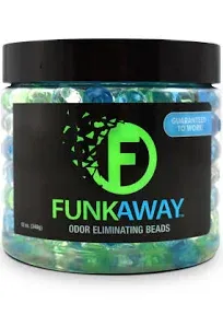 FunkAway Odor Eliminating Beads, 12 oz., Supercharged Odor Absorbing Beads for the House, Car or Gym, Eliminate Smoke, Pet and Bathroom Odors for Long-Lasting Results