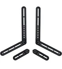 Soundbar Mount Sound Bar TV Bracket for Mounting Above or Under TV, Fits 22lbs(10kg) with Adjustable Long and Short Extension Arm