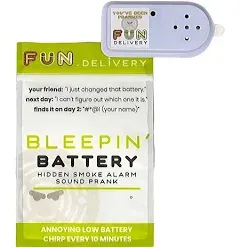 FUN delivery: Bleepin&#039; Battery Hidden Annoying Smoke Alarm Beep Prank Joke... 