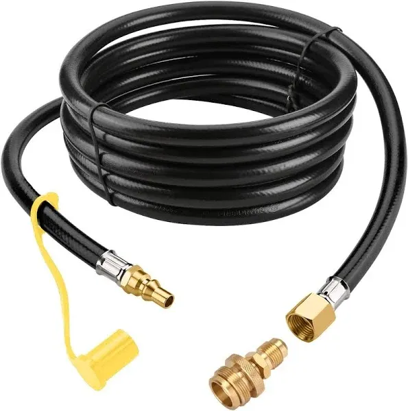 DOZYANT 12 ft Low Pressure RV Propane Quick Connect Hose & Conversion Fitting