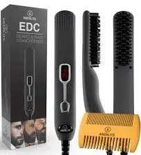 Aberlite Men&#039;s Straightening Heat Brush Ionic Beard Straightener MODEL S1130