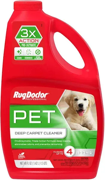 Rug Doctor Triple Action Deep Carpet Cleaner For Pet Stains, 3X Action