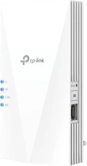 TP-Link AX3000 Wi-Fi 6 Range Extender Internet Booster RE700X  Dual Band AP Mode w/Gigabit Port OFDMA Beamforming White Manufacturer Refurbished