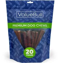 ValueBull Collagen Sticks, Beef Dog Chews, Super Jumbo 6 Inch, 100 Count BULK...