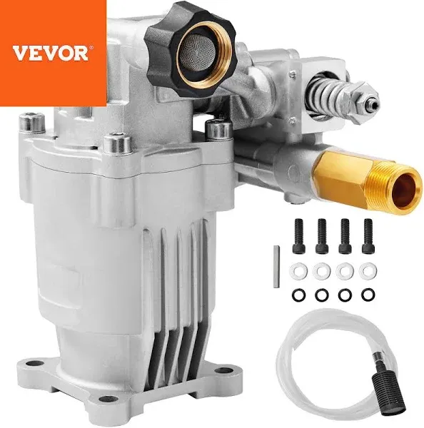 VEVOR Pressure Washer Pump 3/4" Shaft Horizontal 3400 psi 2.5 GPM Replacement Power Washer Pumps Kit Parts Washer Pump Compatible with Honda Simpson