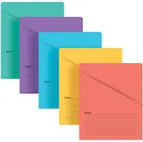 Better Office Products Lined Vertical Slash Pocket File Folders