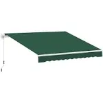 12 ft. x 8.2 ft. Retractable Patio Awning Outsunny Color: Green